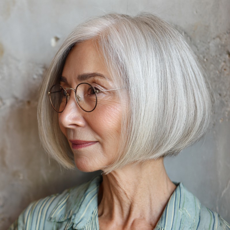 Classic Blunt Bob with Subtle Textured Ends