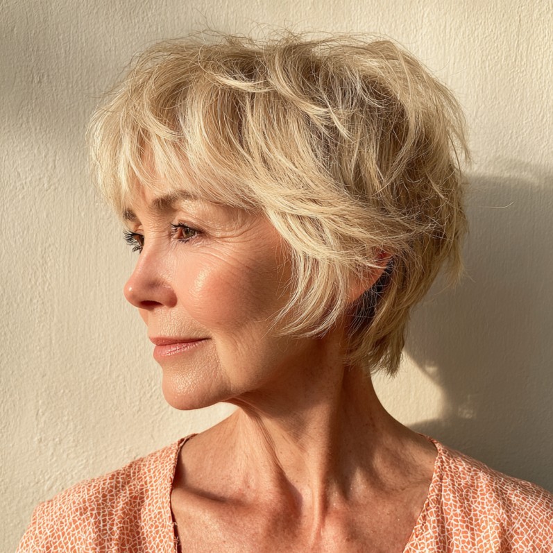 Effortlessly Chic Textured Short Cut with Soft Layers