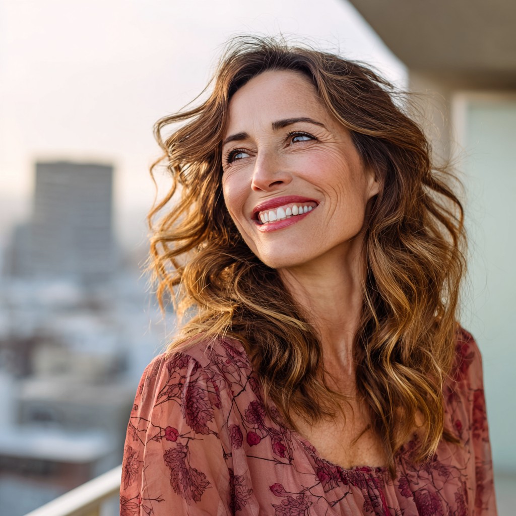 Natural Beachy Waves with Subtle Highlights