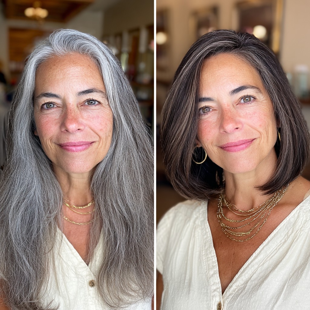 Stylish A-Line Bob with Rich Dark Brown Color