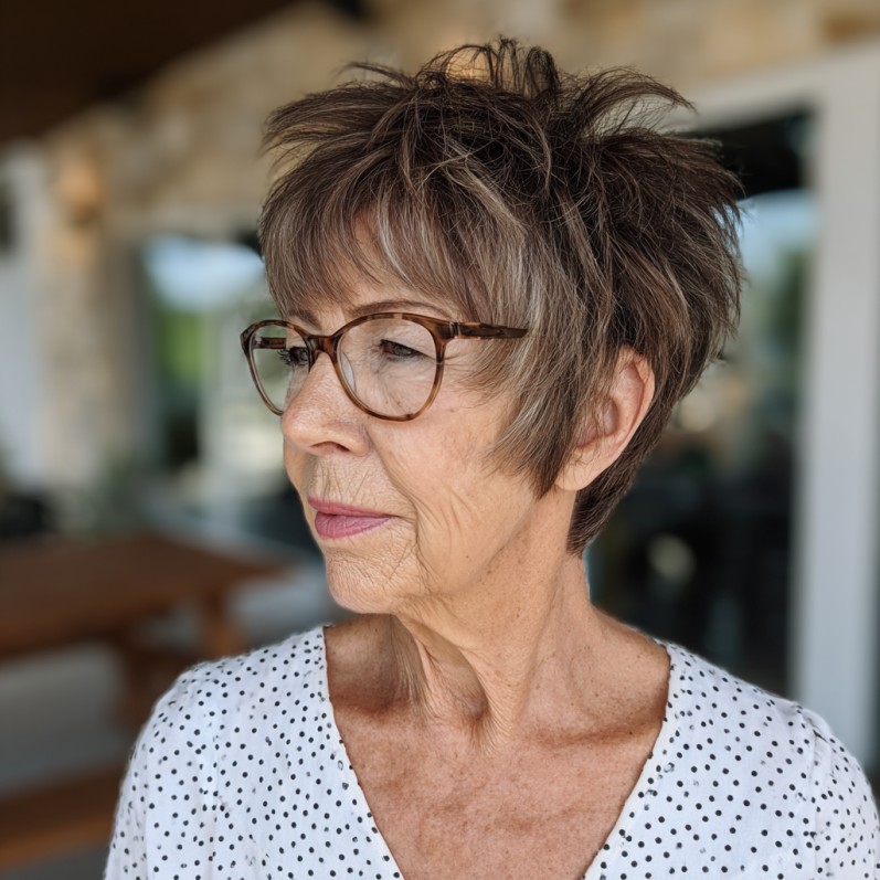 Textured Short Cut with Playful Layers