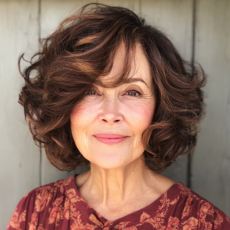 Textured Voluminous Bob with Soft Waves