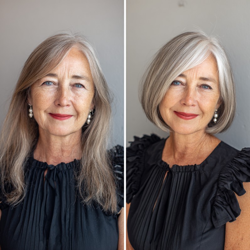 Chic Shoulder-Length Balayage Bob with Subtle Highlights