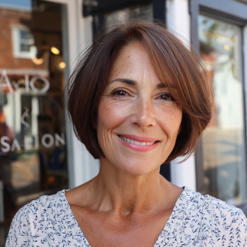 Soft Textured Blunt Bob with Subtle Face-Framing Layers