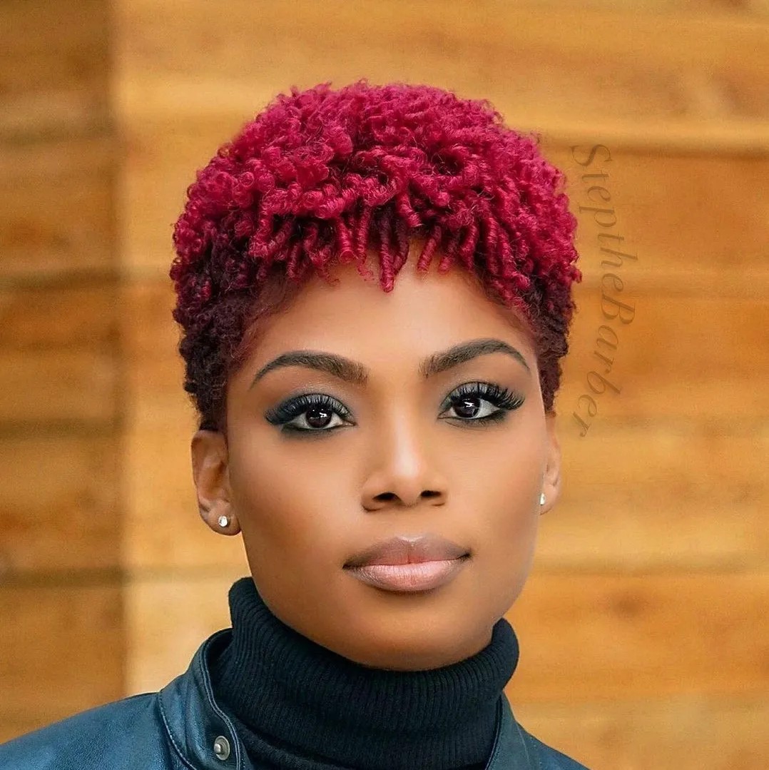 Bold Textured Curly Crop with Vibrant Color