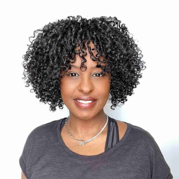Bouncy Curly Bob with Defined Curls