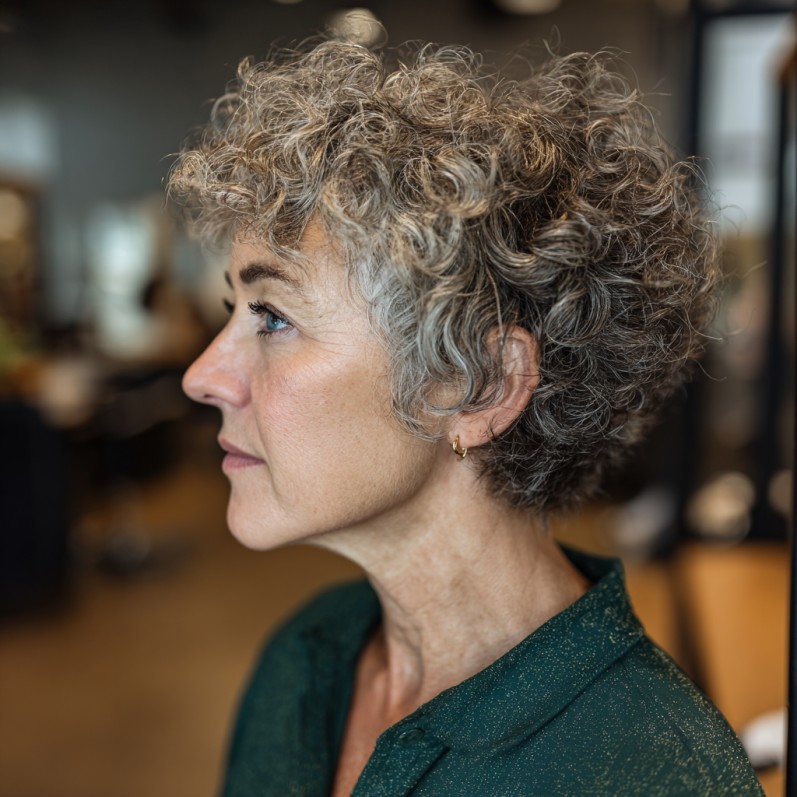 Charming Curly Crop with Soft Volume