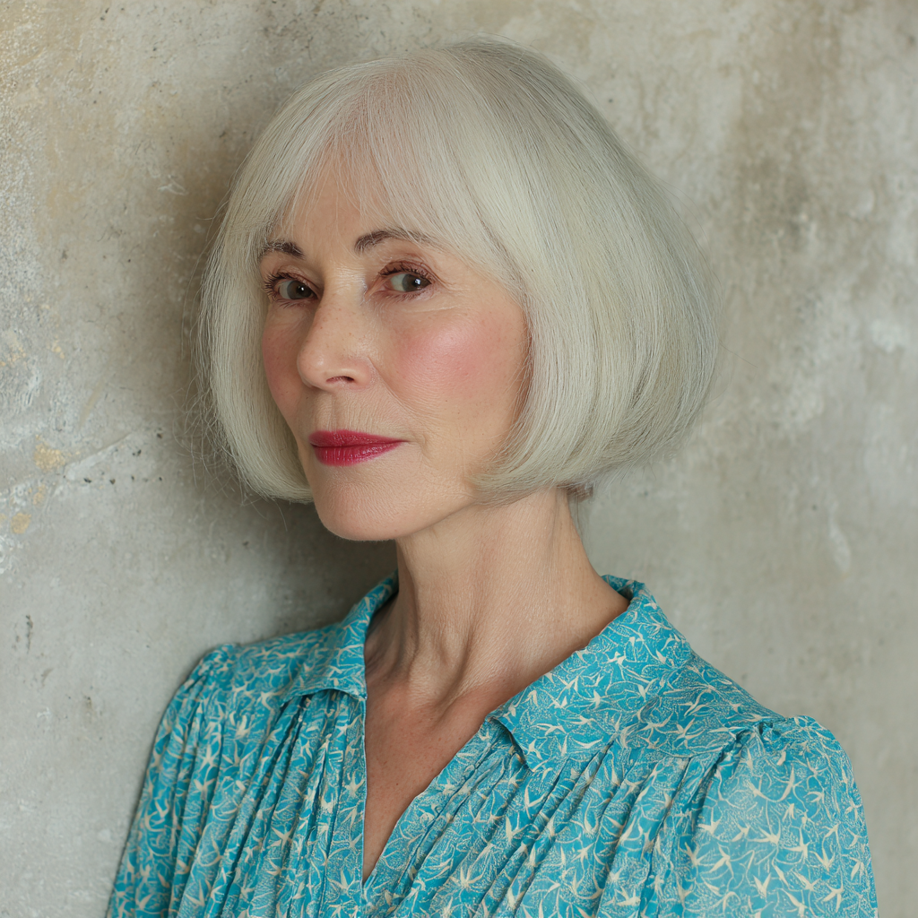 Chic Blunt Bob with Soft Rounded Edges