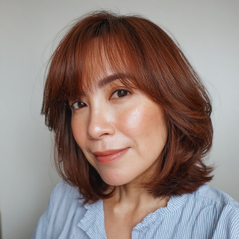 Chic Layered Bubble Bob with Soft Bangs
