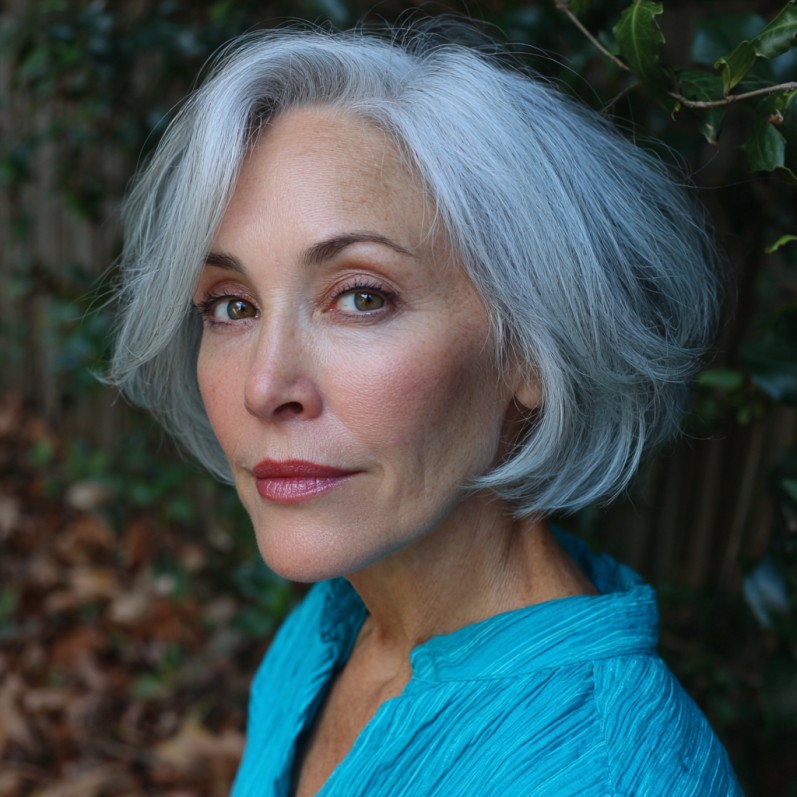 Chic Silver Bubble Bob with Soft Layers