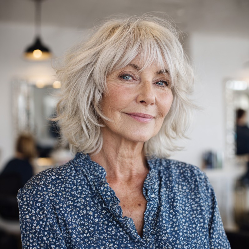 chic textured bob with soft layers