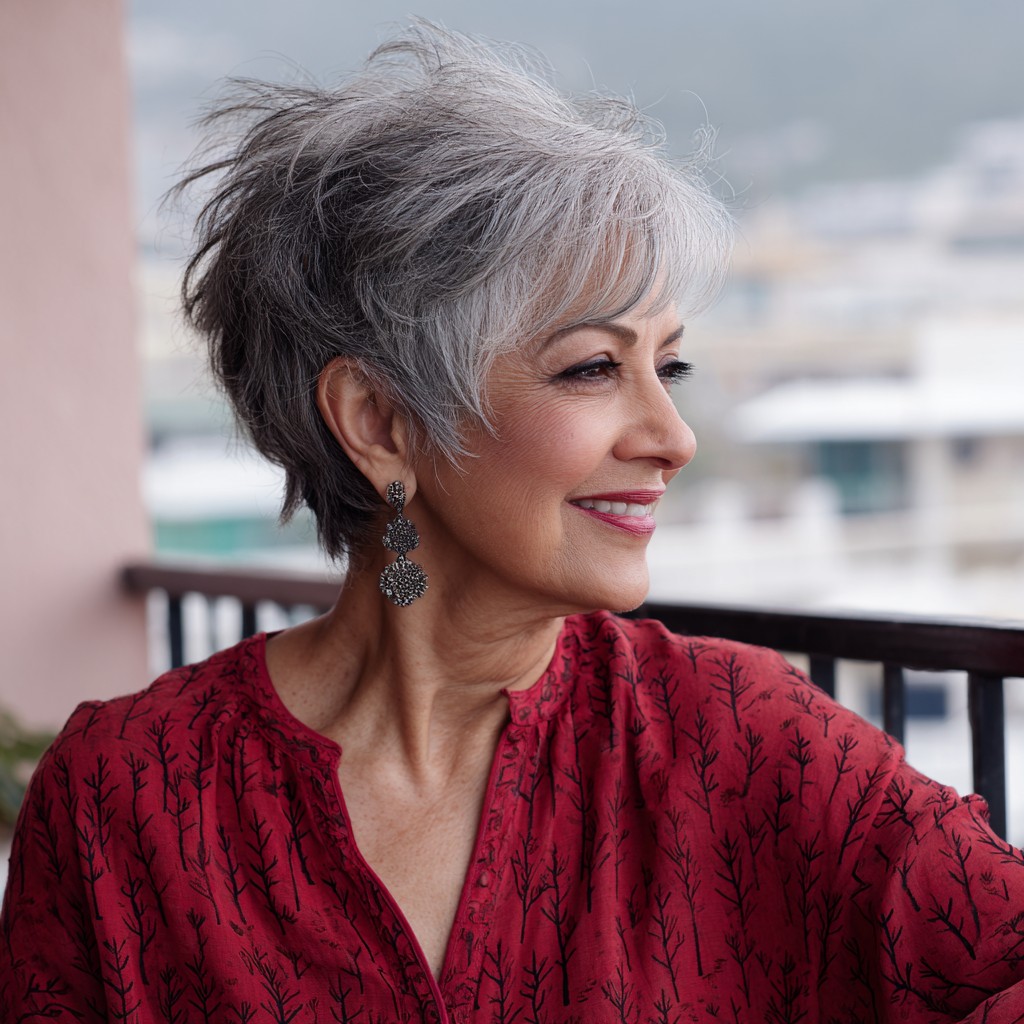 Chic Textured Pixie with Feathered Layers