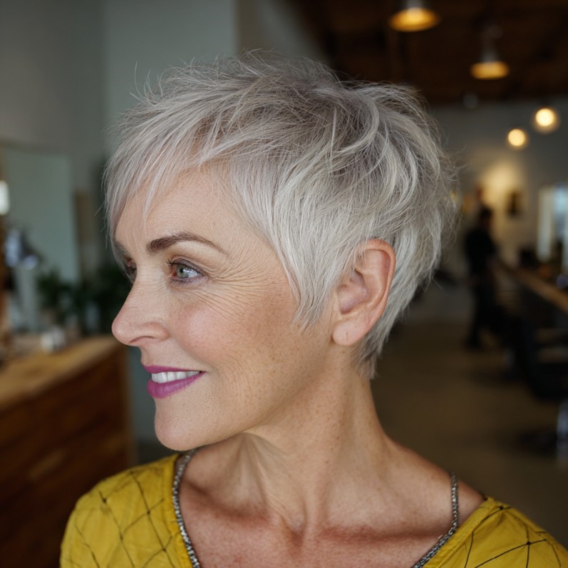 Chic Textured Short Pixie with Effortless Volume