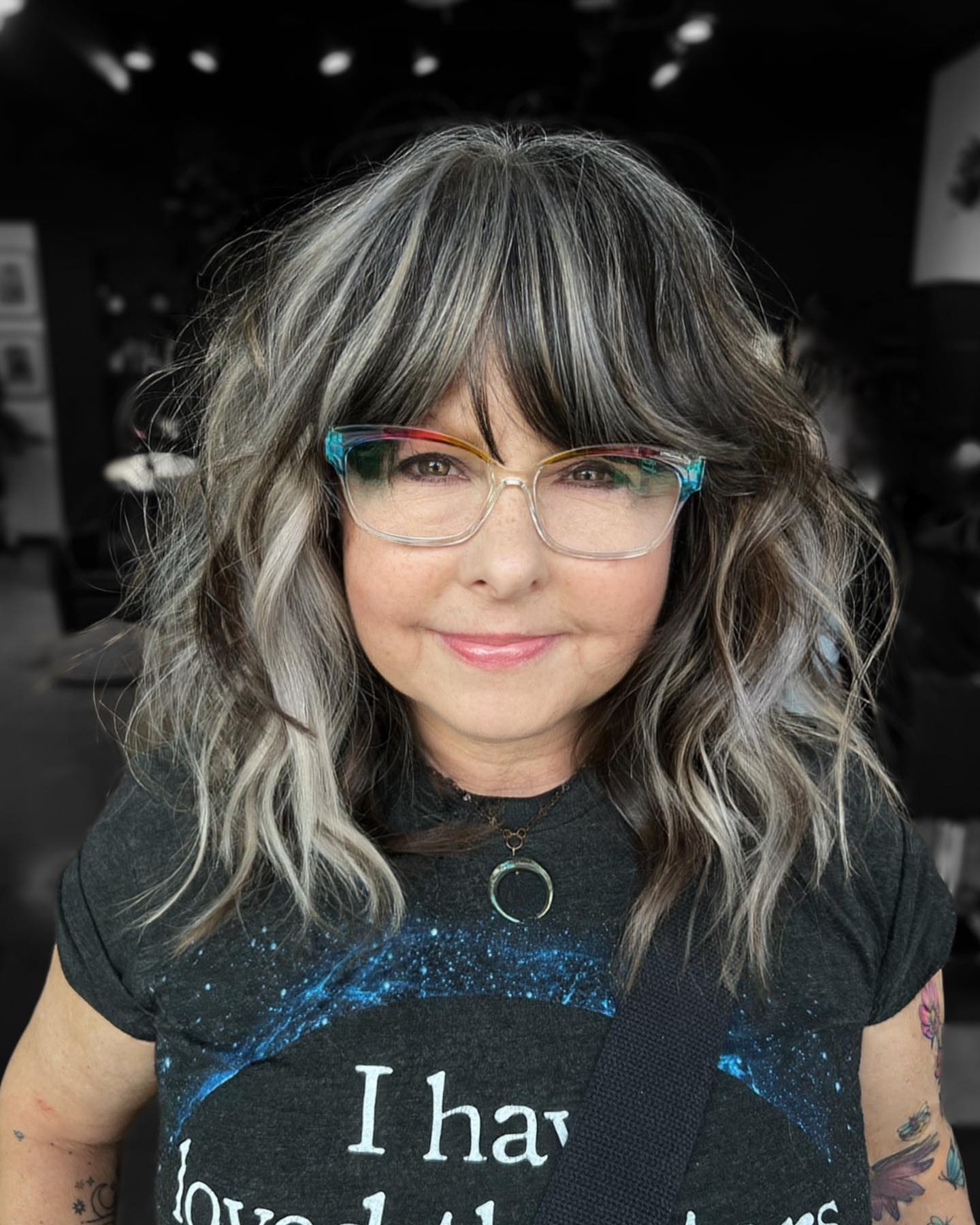 Choppy Textured Waves with Soft Bangs