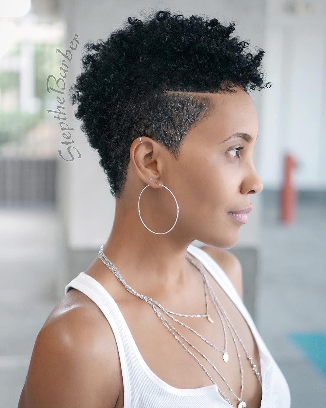 Edgy Tapered Cut with Defined Curls
