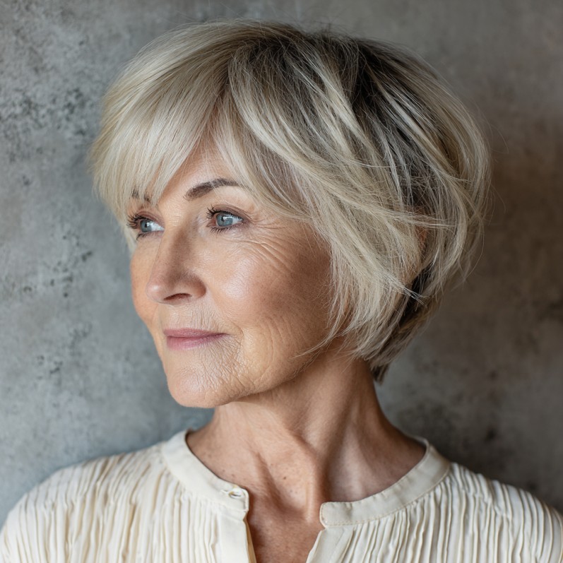 Elegant Soft Textured Bob with Subtle Layers