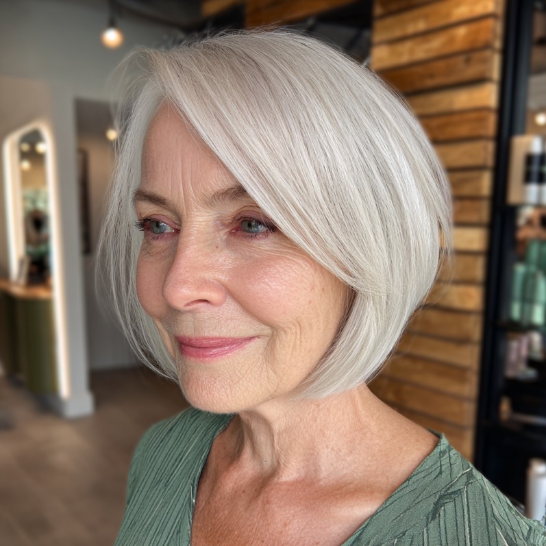 Modern Sleek Blunt Bob with Subtle Movement