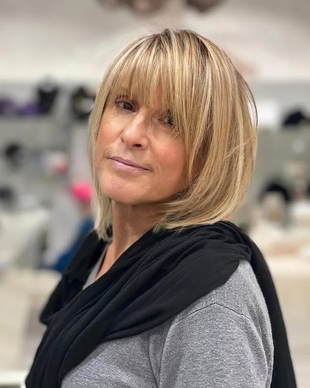 Soft Layered Bob with Face-Framing Bangs