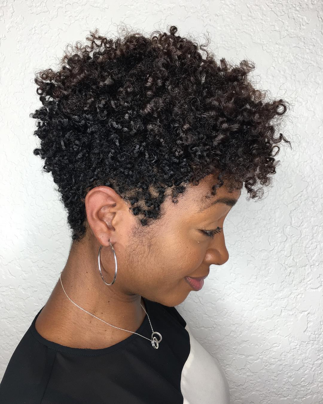 Textured Short Curly Cut with Defined Shape