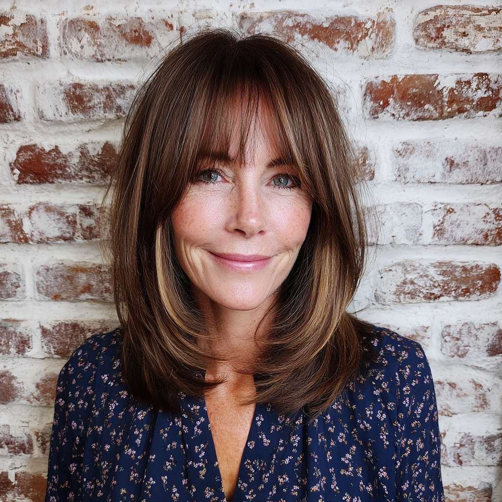 Chic Layered Cut with Soft Bangs