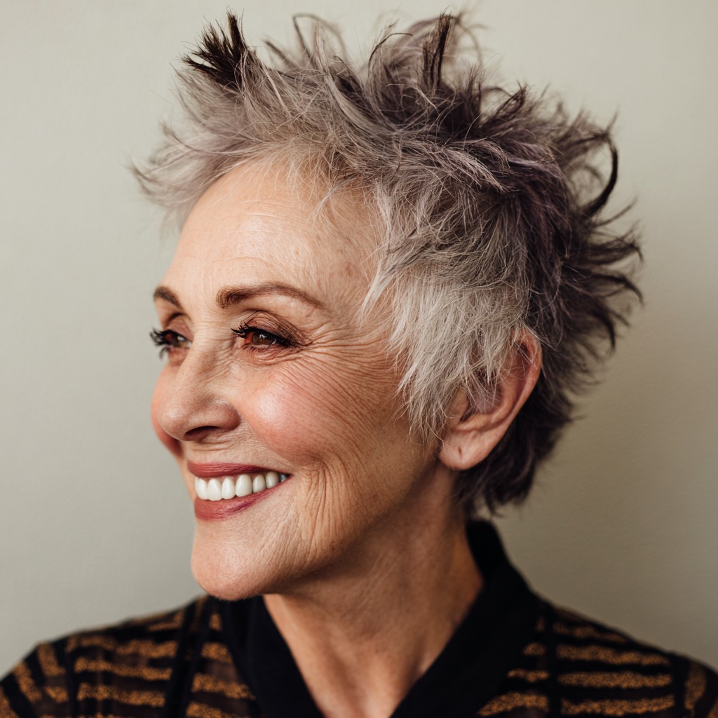 Chic Textured Shattered Pixie Cut with Spiky Layers