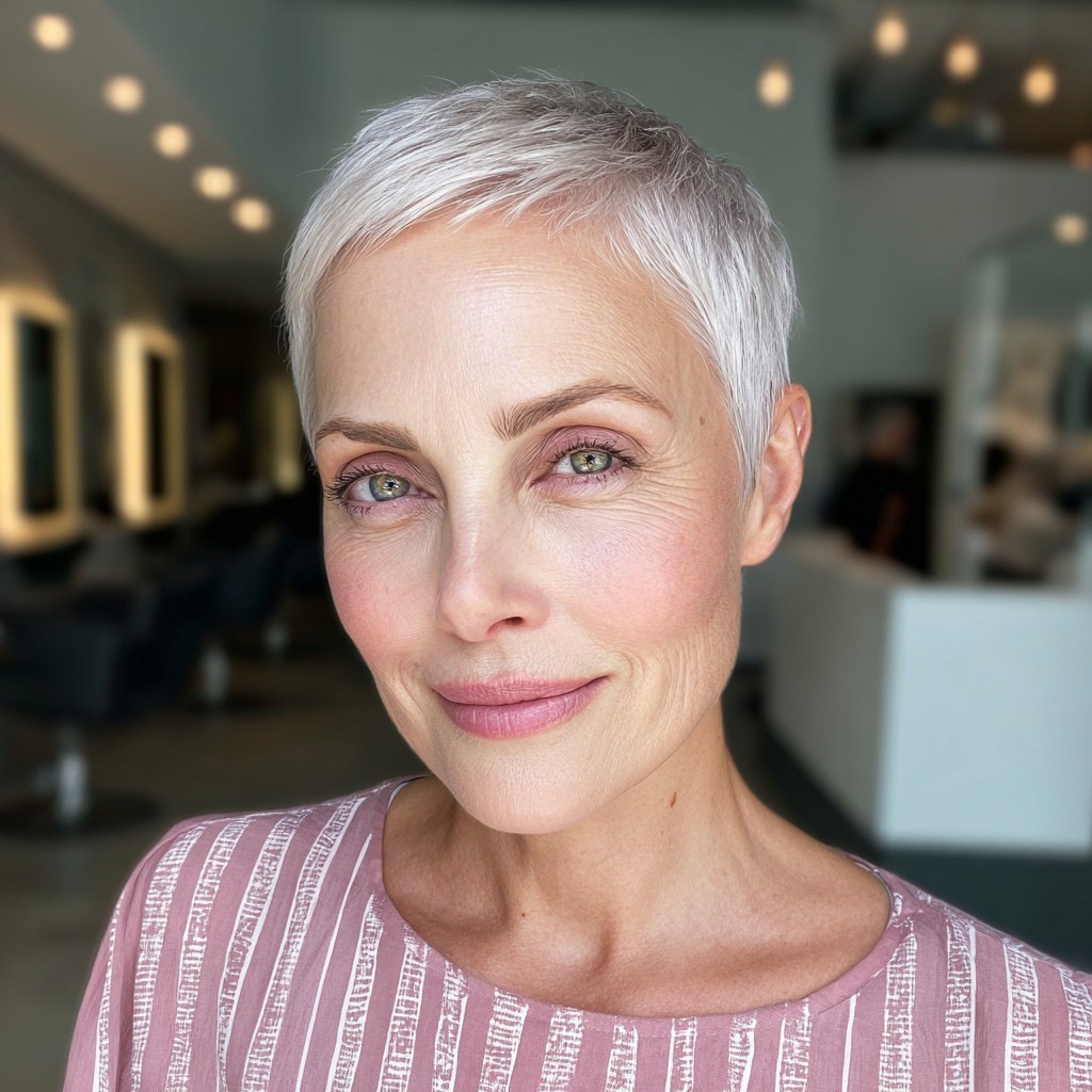 chic textured short pixie cut