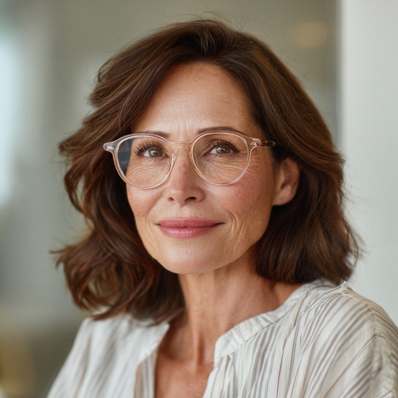 Effortlessly Tousled Dark Brown Waves with Subtle Highlights