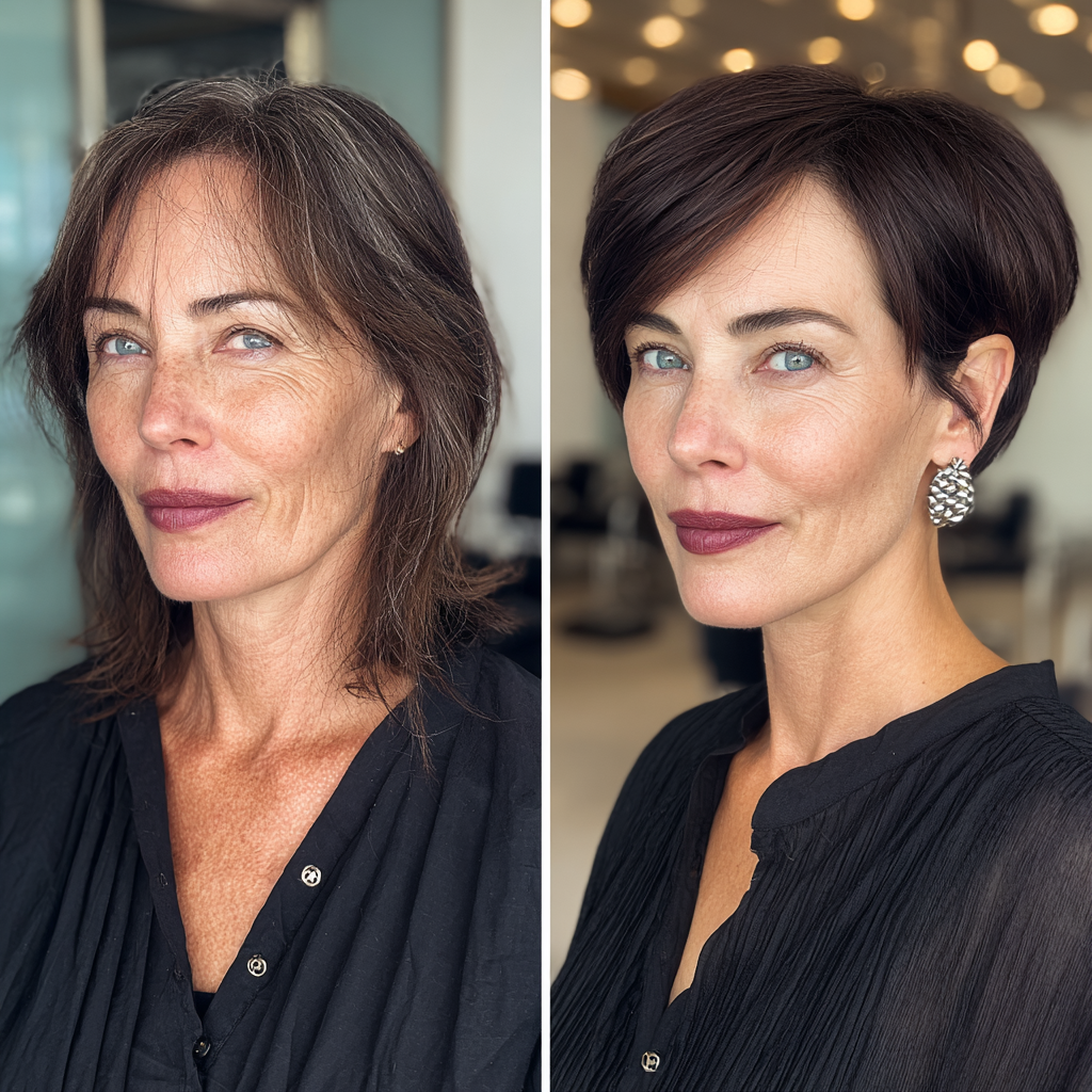 Modern Asymmetrical Stacked Cut with Subtle Highlights