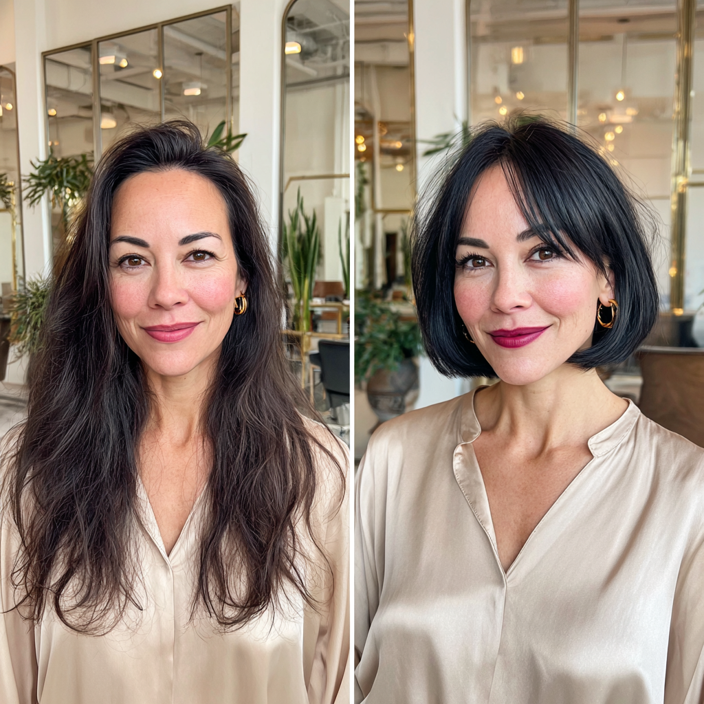Sleek Modern Bob with Subtle Textured Ends