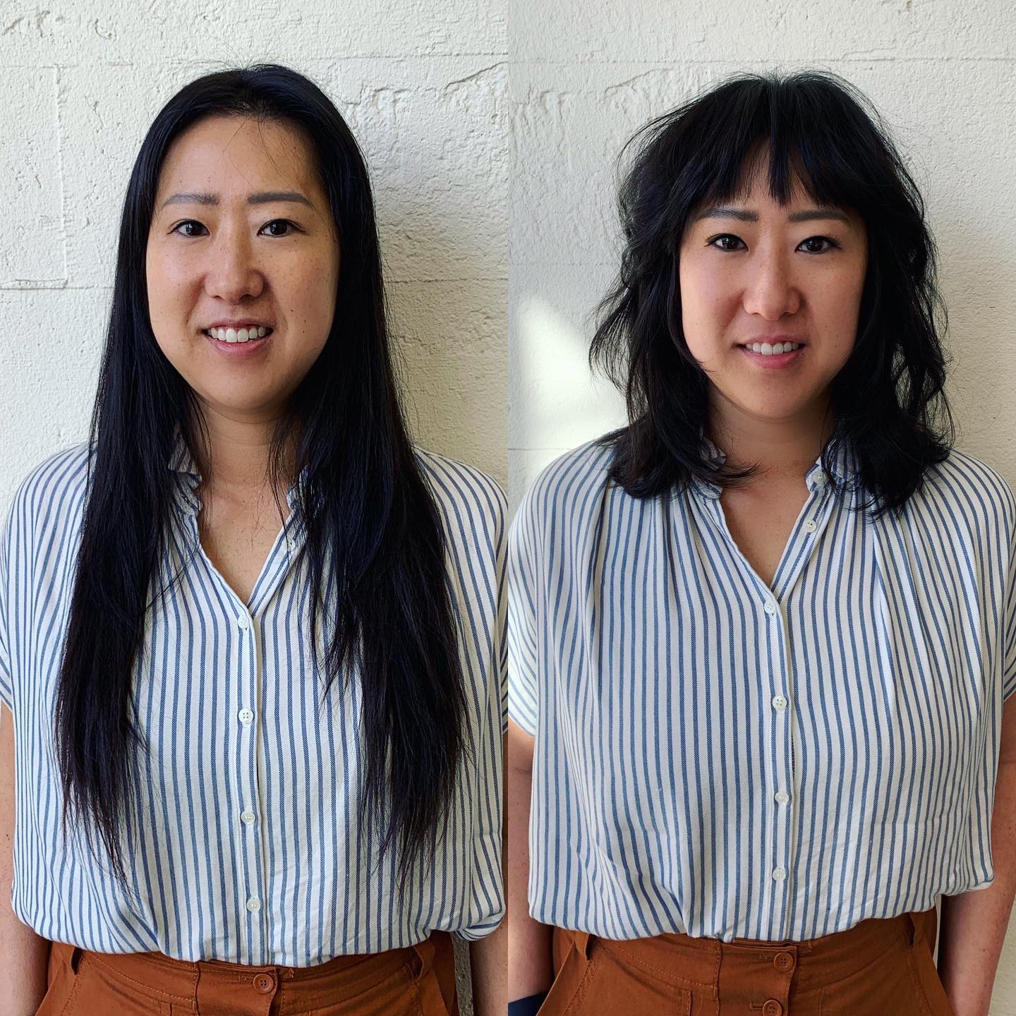 Textured Curtain Bob with Wispy Bangs