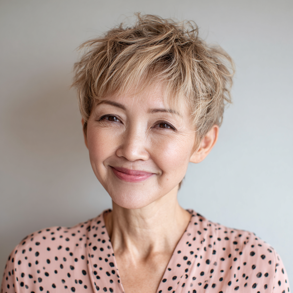 Textured Pixie Cut with Soft Layers
