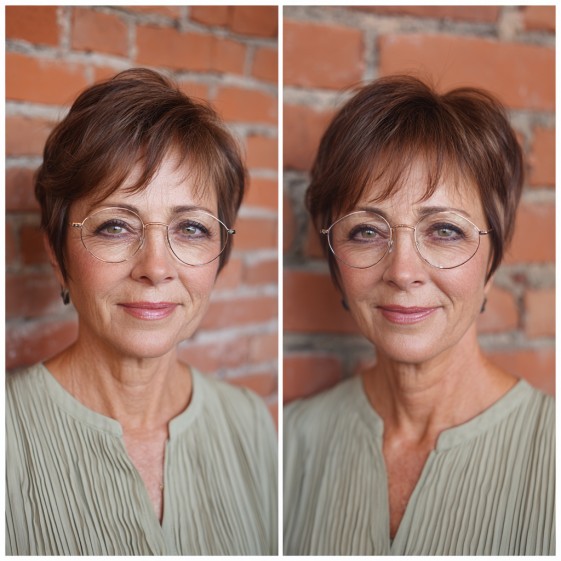 Textured Short Pixie Cut with Soft Bangs