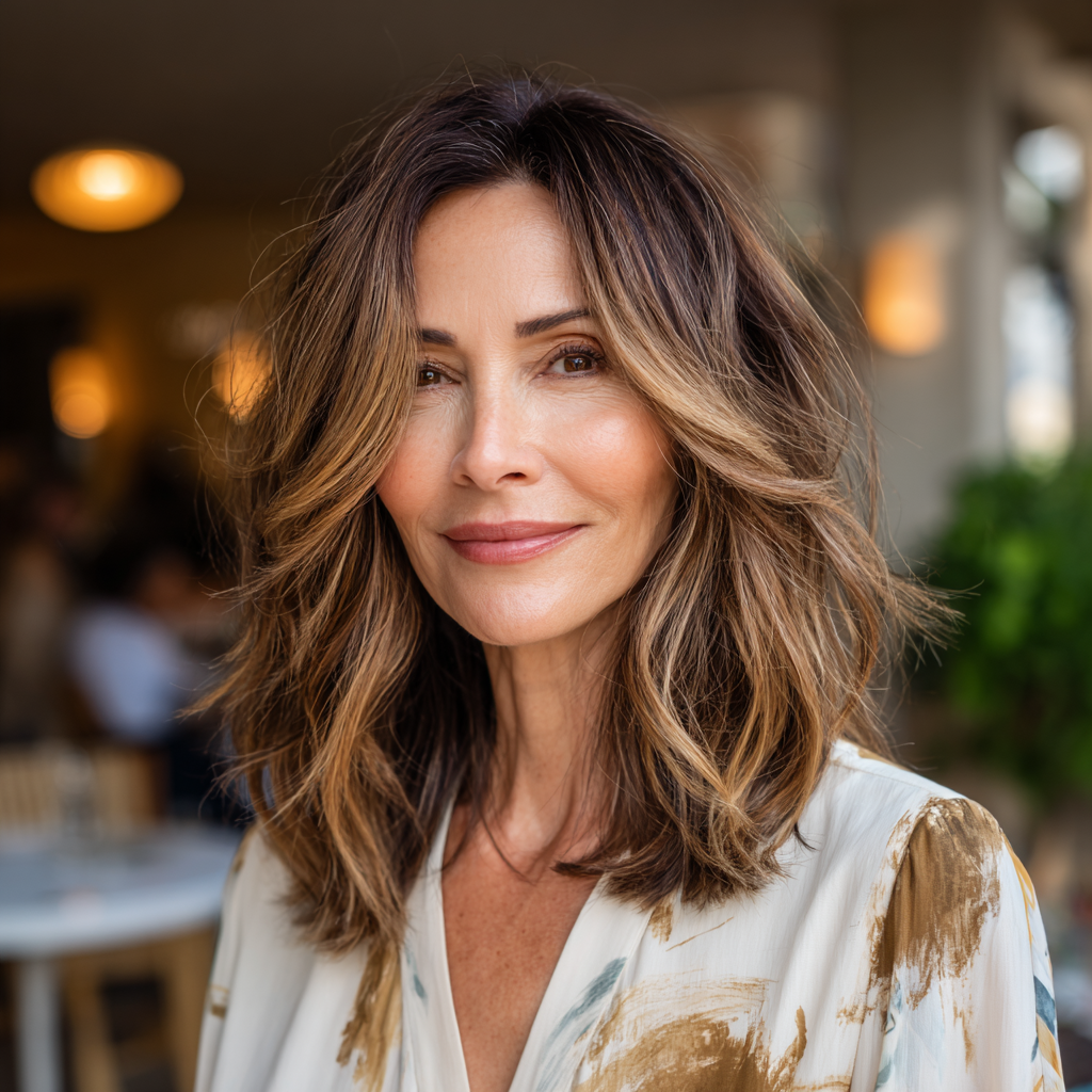 Textured Shoulder-Length Cut with Soft Highlights