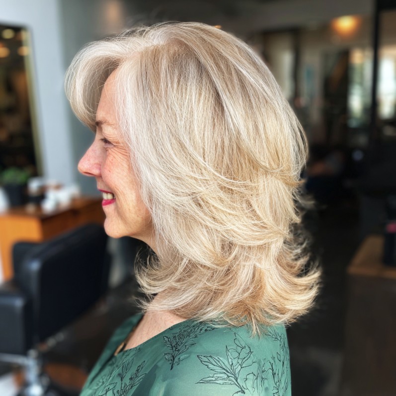 Textured Silver Shag with Full Body and Soft Layers