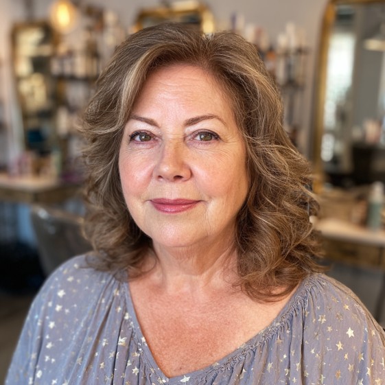 textured soft waves with layered highlights