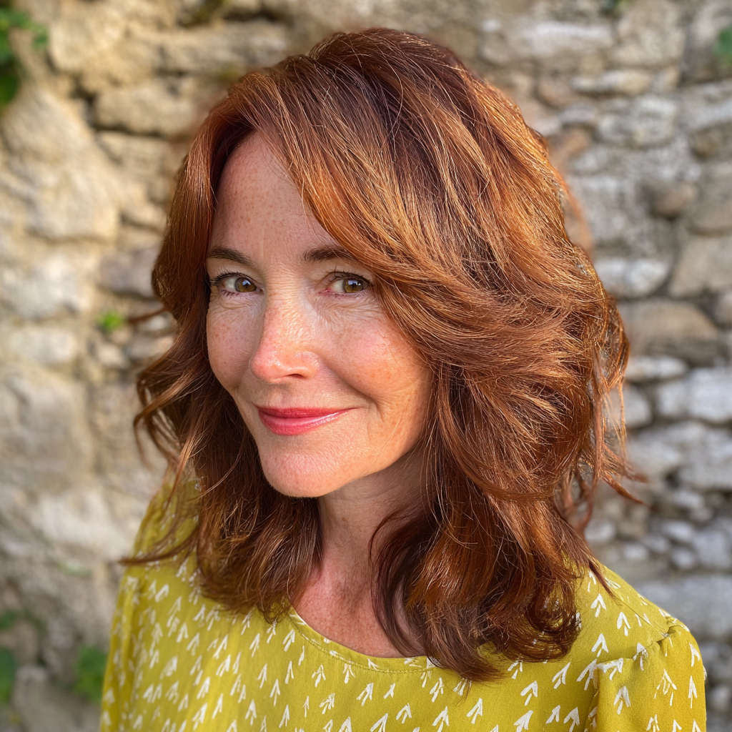 Warm Copper Layered Cut with Soft Waves