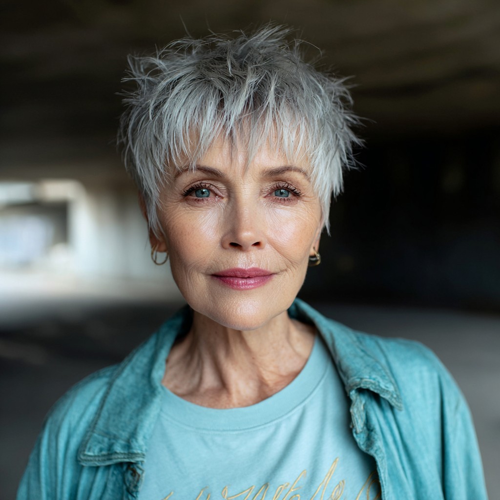 Textured Short Pixie Cut with Effortless Volume