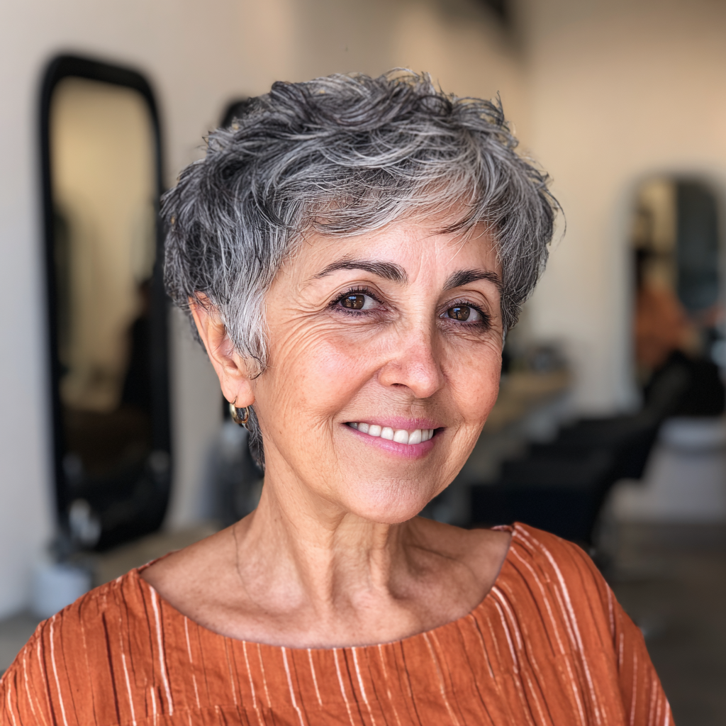 Effortlessly Chic Textured Pixie with Soft Waves