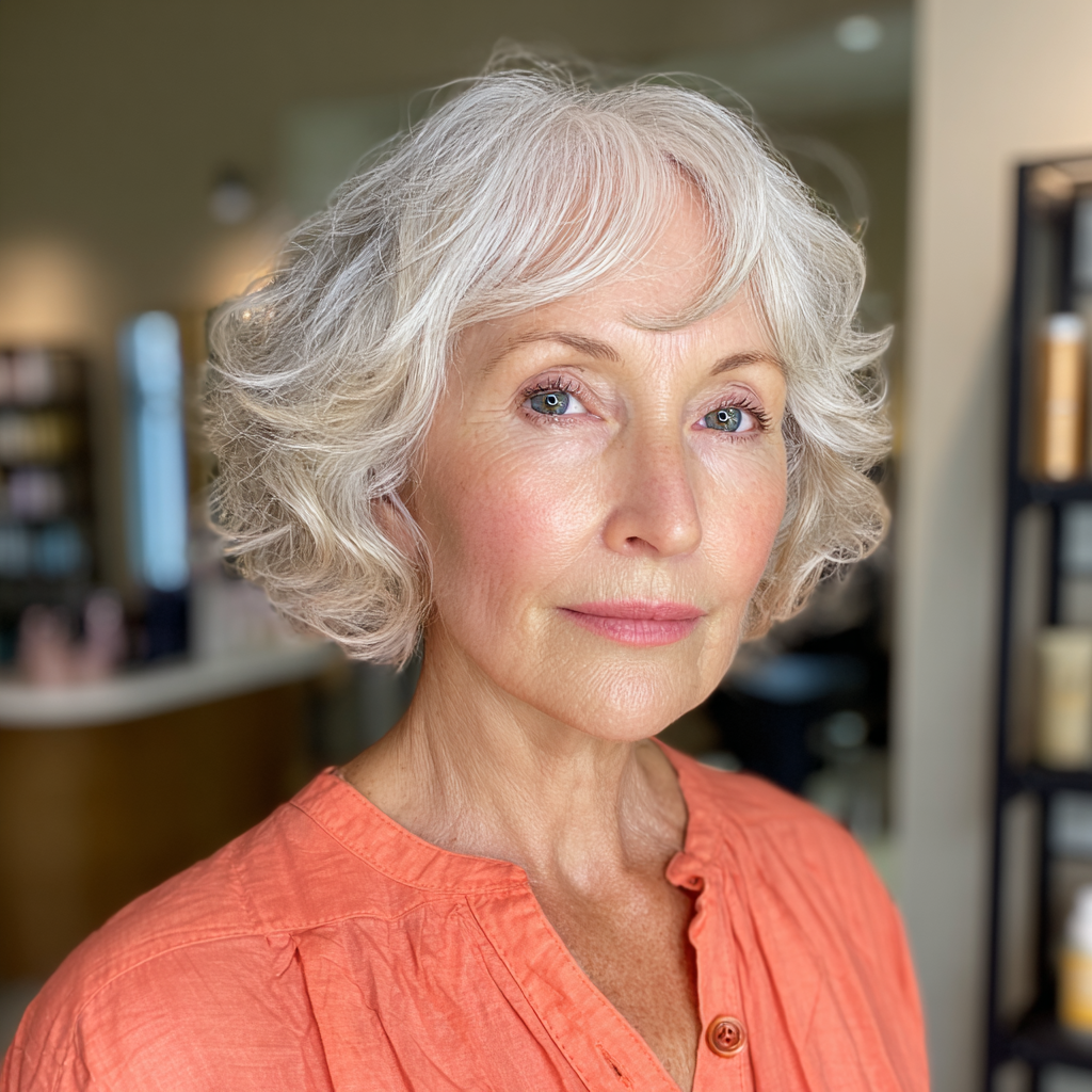 Charming Textured Jaw-Length Bob with Soft Bounce