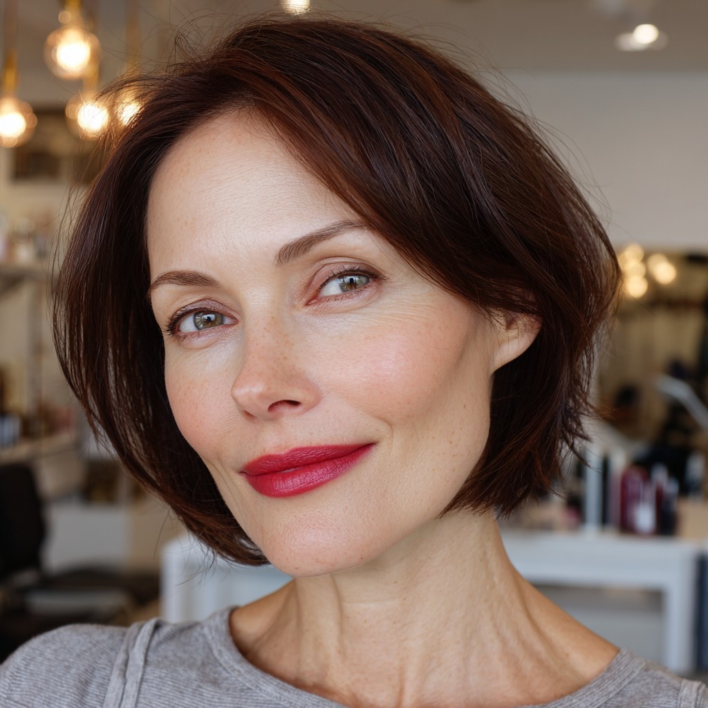chic polished bob with soft layers