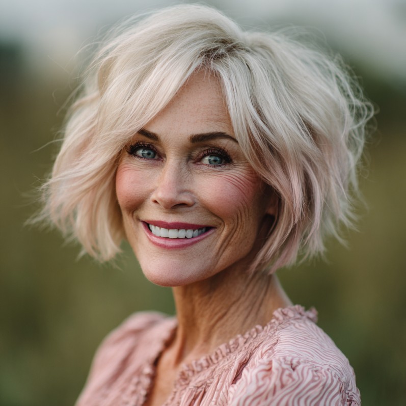 Chic Soft Blonde Shag with Subtle Layers