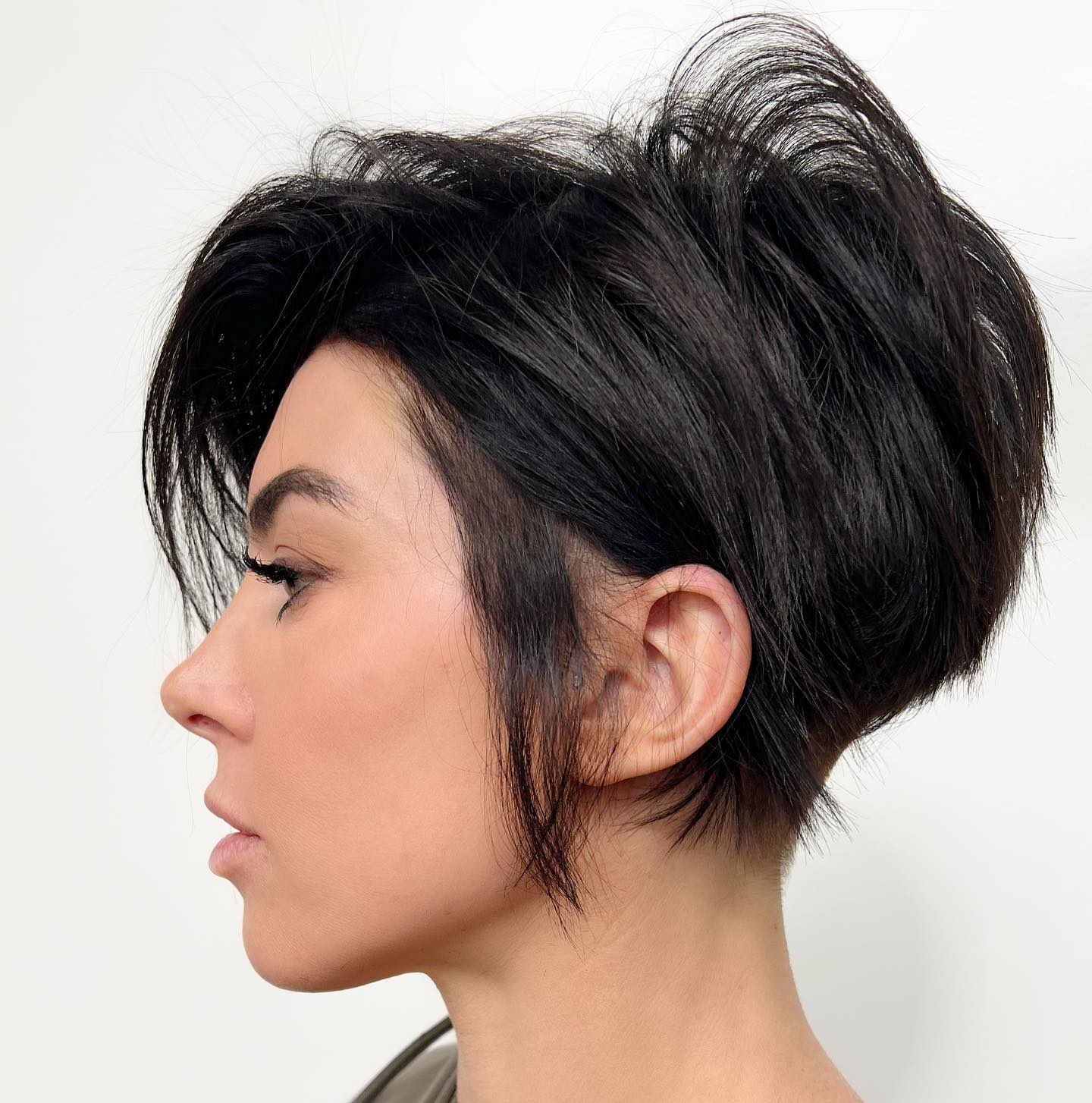 Chic Textured Bixie Cut with Playful Layers