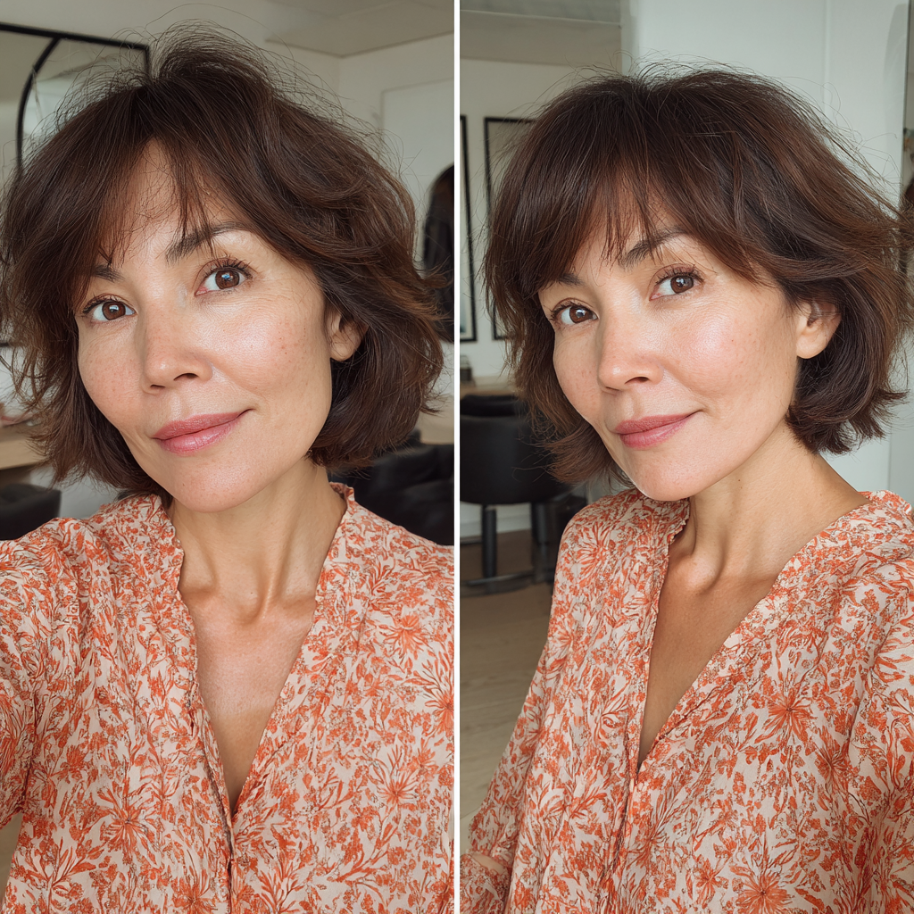 Chic Textured Bob with Soft Wispy Layers