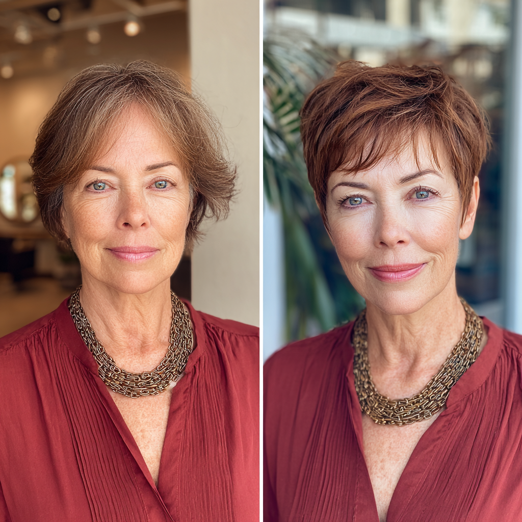 Chic Textured Brunette Pixie with Subtle Layers