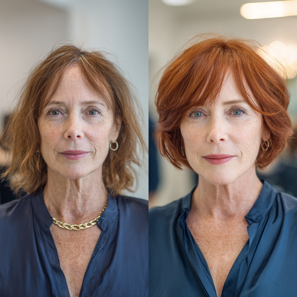 Chic Textured Red Bob with Subtle Layers