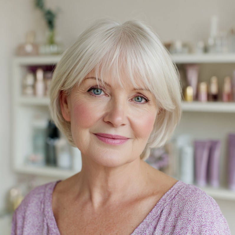 Chic Textured Short Blonde Bob with Soft Fringe