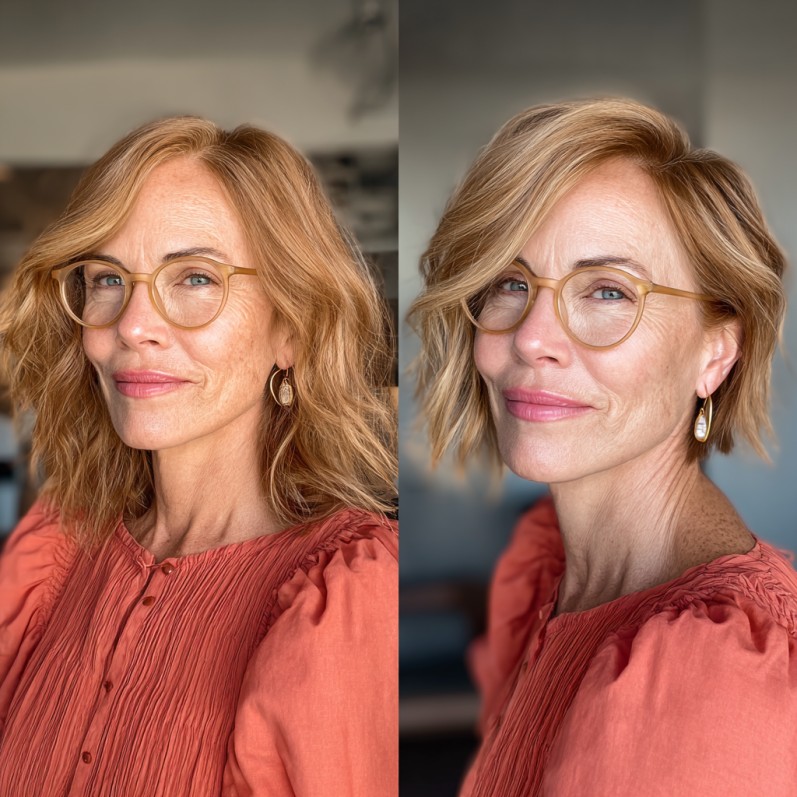 Chic Wavy Lob with Subtle Face-Framing Layers