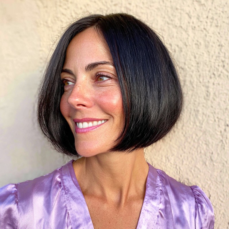 Classic One-Length Bob with Soft Rounded Edges