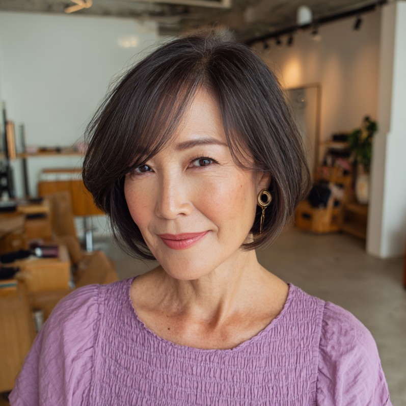 Classic One-Length Bob with Soft Subtle Layers