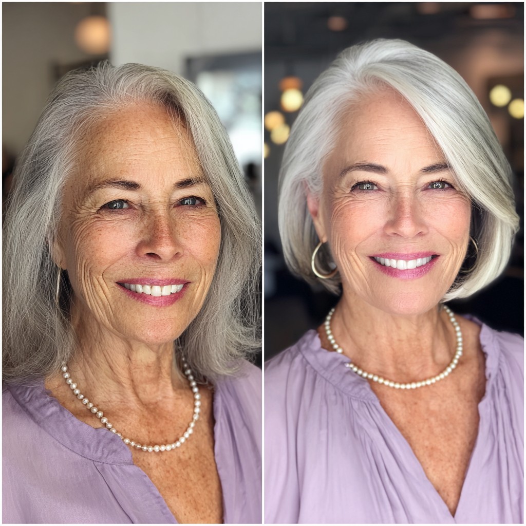 Elegant Side-Parted Bob with Soft Movement